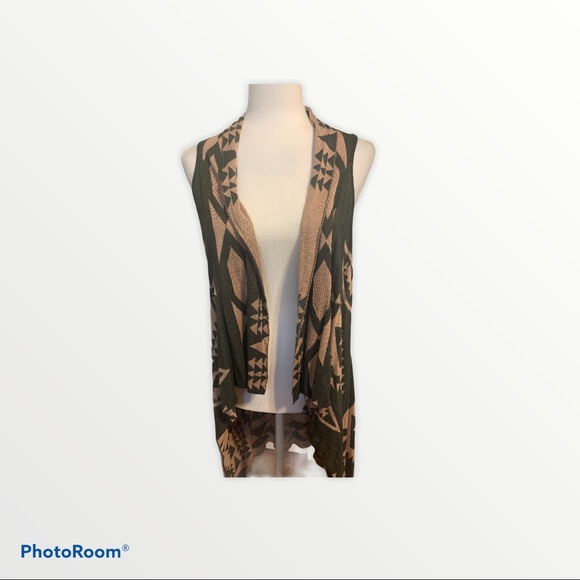 Urban Mangoz Aztec Waterfall Long Vest Sz M - Picture 1 of 7